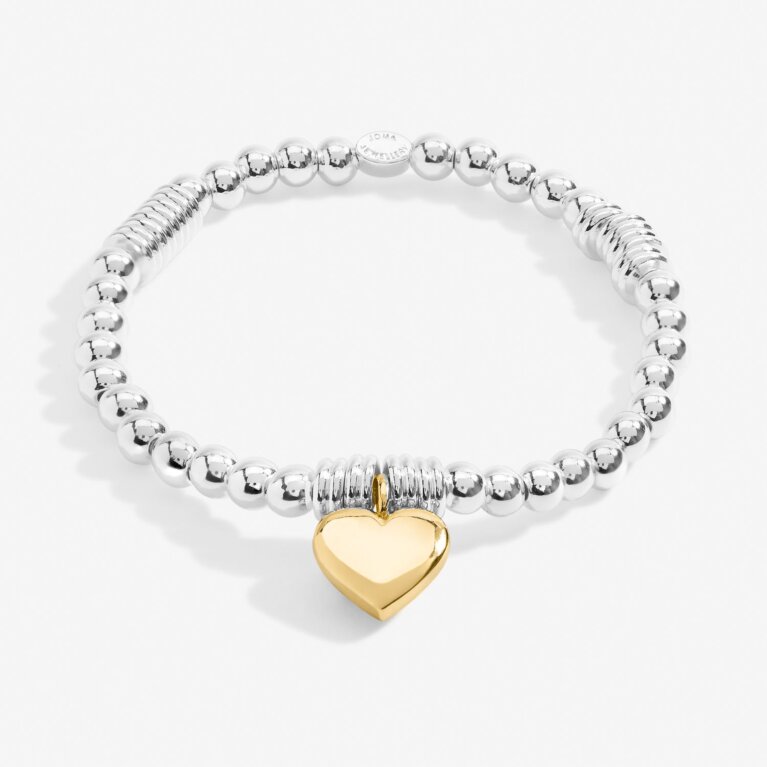 Heart Bracelet Bar In Silver Plating And Gold Plating