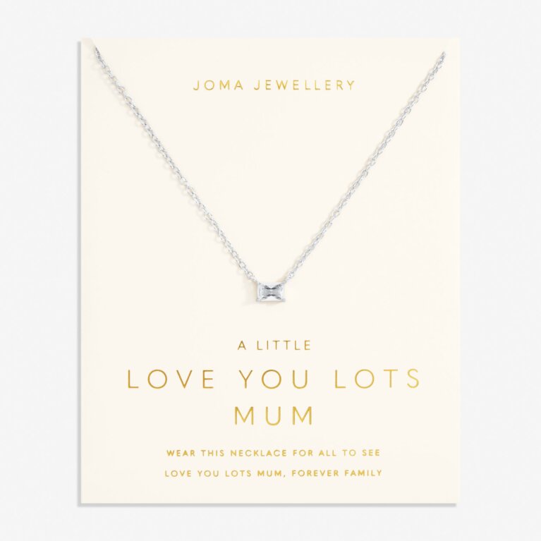 Love From Your Little Ones 'Love You Lots Mum' Necklace In Silver Plating