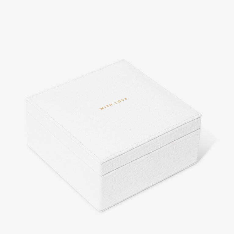 Linen Jewellery Box In Off-White