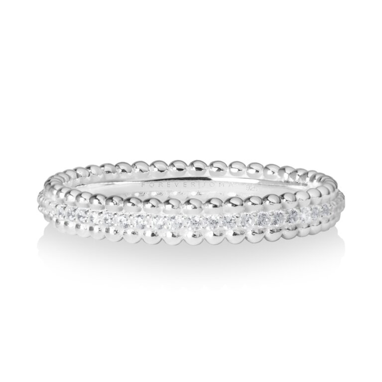 Pave Ring Small Silver