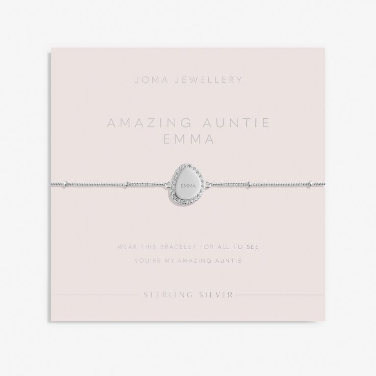 Sterling Silver 'Amazing Auntie' Bracelet