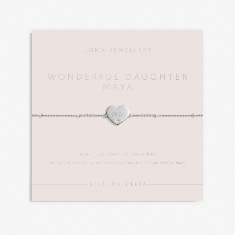 Sterling Silver 'Wonderful Daughter' Bracelet