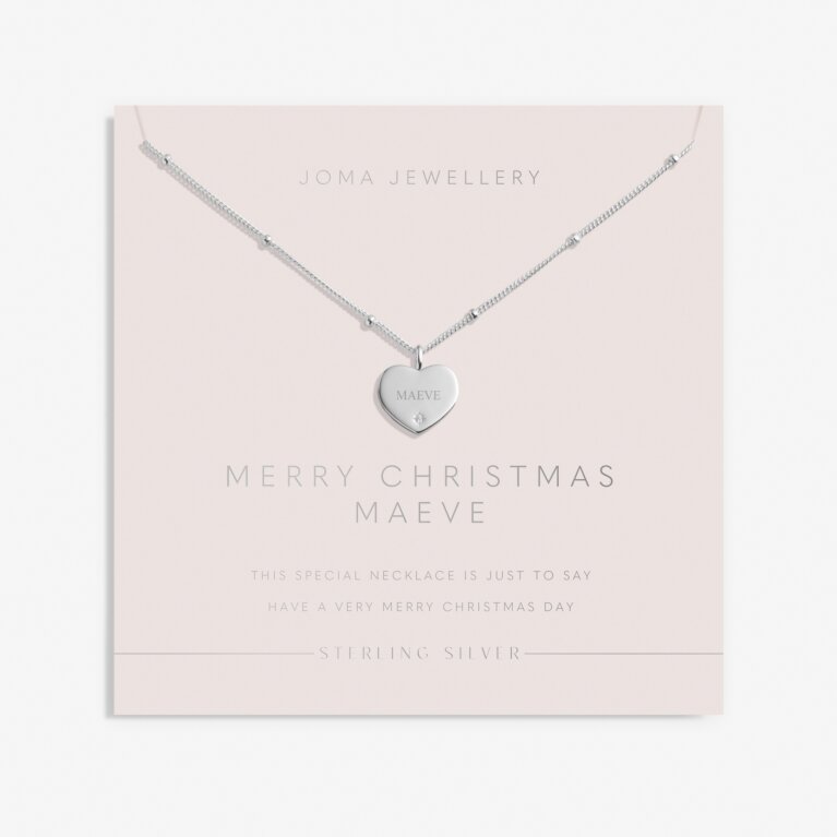 Sterling Silver 'Merry Christmas' Necklace