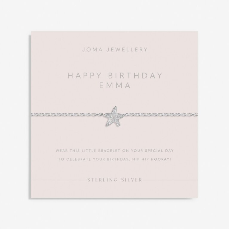 Sterling Silver 'Happy Birthday' Bracelet
