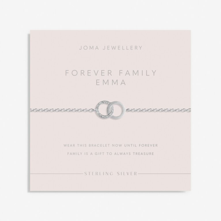 Sterling Silver 'Forever Family' Bracelet 