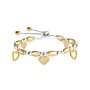 Bracelet Bar 'Hearts' Silver And Gold
