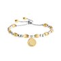 Bracelet Bar 'Moon Disc' Silver And Gold