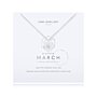 'March' A Little Birthstone Necklace