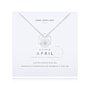 'April' A Little Birthstone Necklace