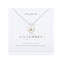 'November' A Little Birthstone Necklace