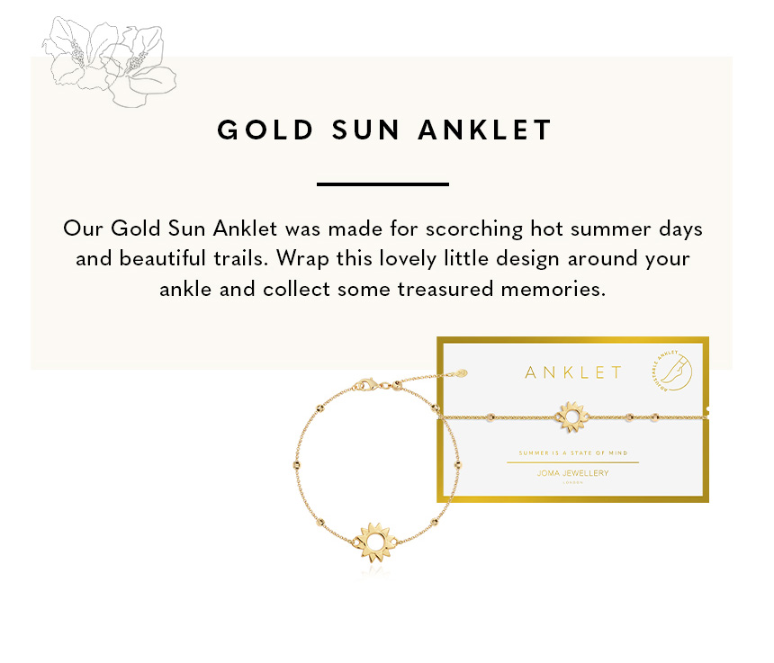Gold Sun Anklet