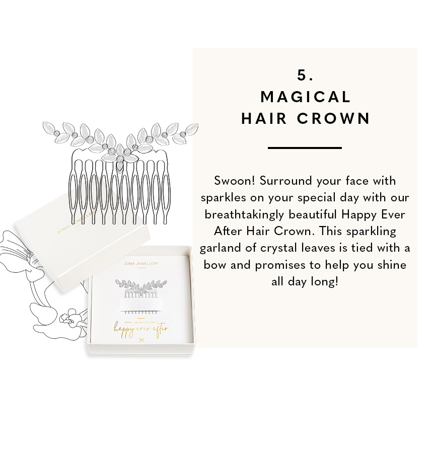 Happy Ever After Hair Accessories Crystal Leaf Hair Comb
