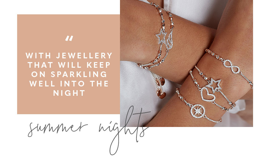 Amulet collection. With jewellery that will keep on sparkling well into the night. Summer nights.
