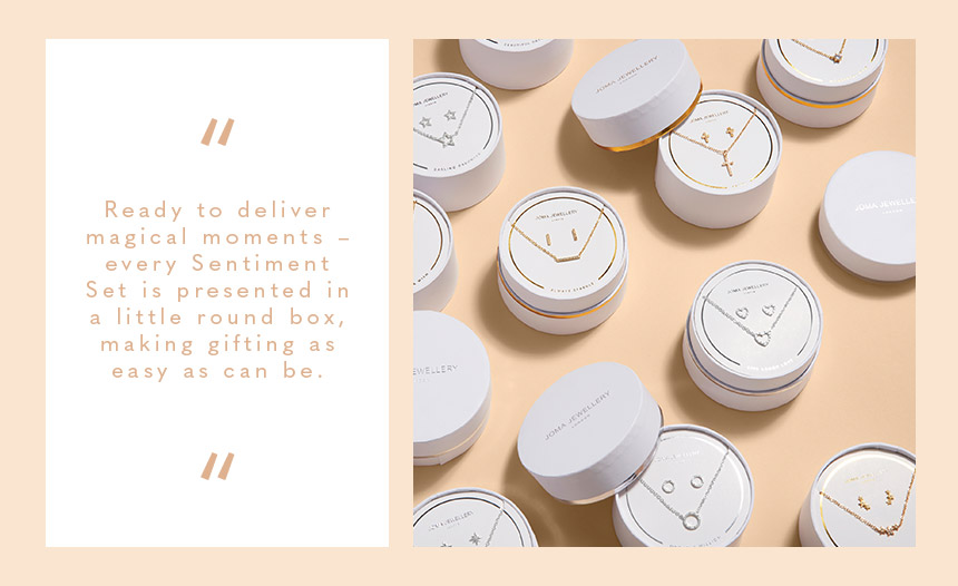 Ready to deliver magical moments – every Sentiment Set is presented in a little round box, making gifting as easy as can be.